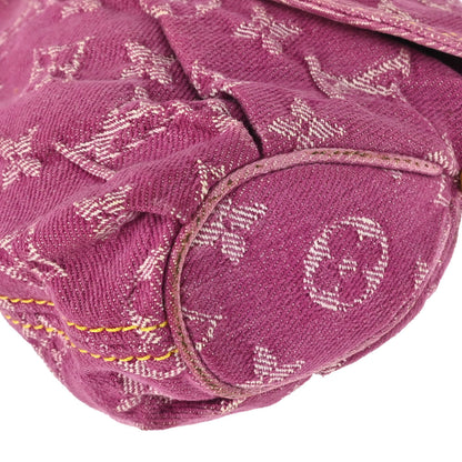Louis Vuitton 2006 Pink Monogram Denim Mini Pleaty Handbag M95216