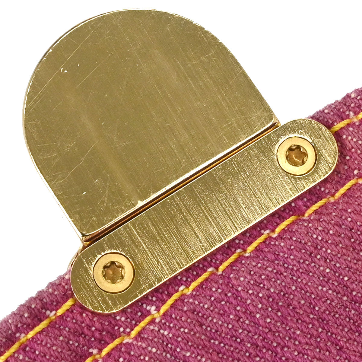 Louis Vuitton 2006 Pink Monogram Denim Mini Pleaty Handbag M95216