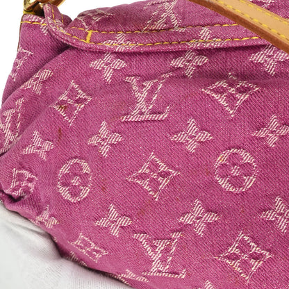 Louis Vuitton 2006 Pink Monogram Denim Mini Pleaty Handbag M95216
