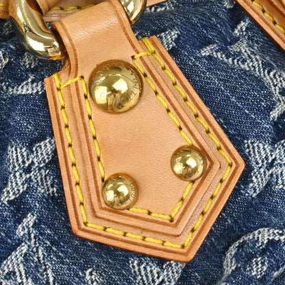 Louis Vuitton 2005 Blue Monogram Denim Pleaty Handbag M95020