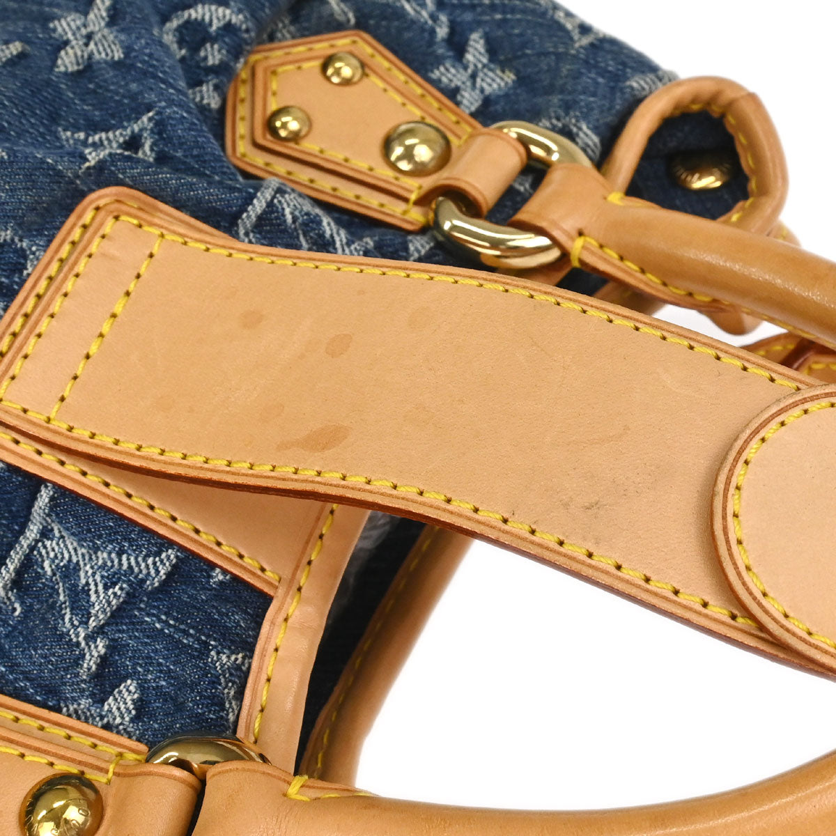Louis Vuitton 2005 Blue Monogram Denim Pleaty Handbag M95020