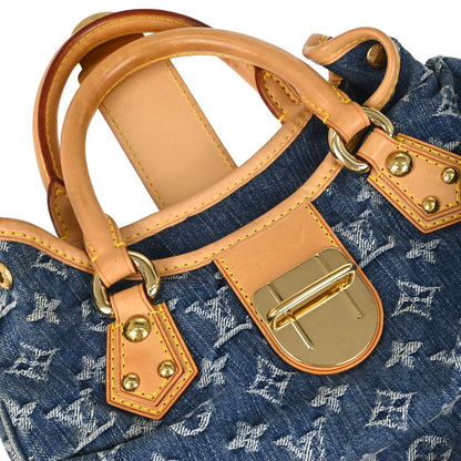 Louis Vuitton 2005 Blue Monogram Denim Pleaty Handbag M95020