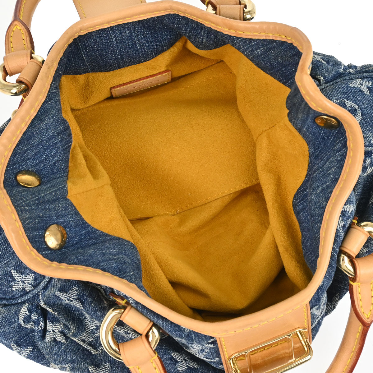 Louis Vuitton 2005 Blue Monogram Denim Pleaty Handbag M95020