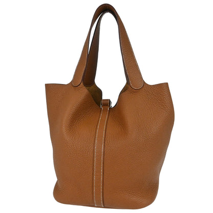 Hermes Gold Taurillon Clemence Picotin Lock 26 GM Handbag