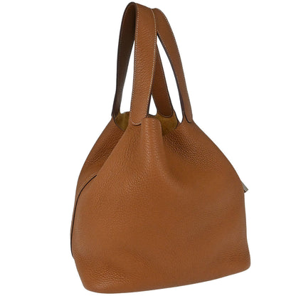 Hermes Gold Taurillon Clemence Picotin Lock 26 GM Handbag
