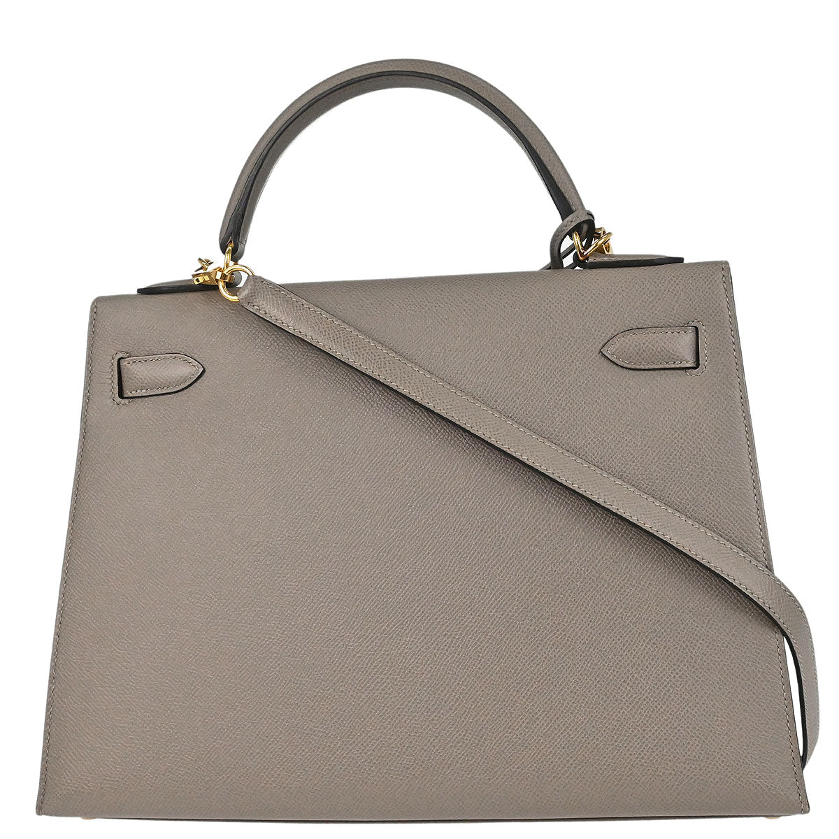 Hermes Gris Asphalte Epsom Kelly 32 Sellier 2way Shoulder Handbag
