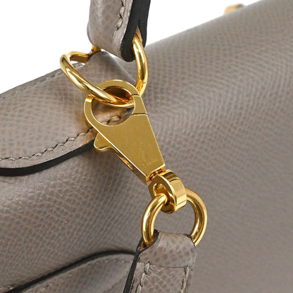 Hermes Gris Asphalte Epsom Kelly 32 Sellier 2way Shoulder Handbag