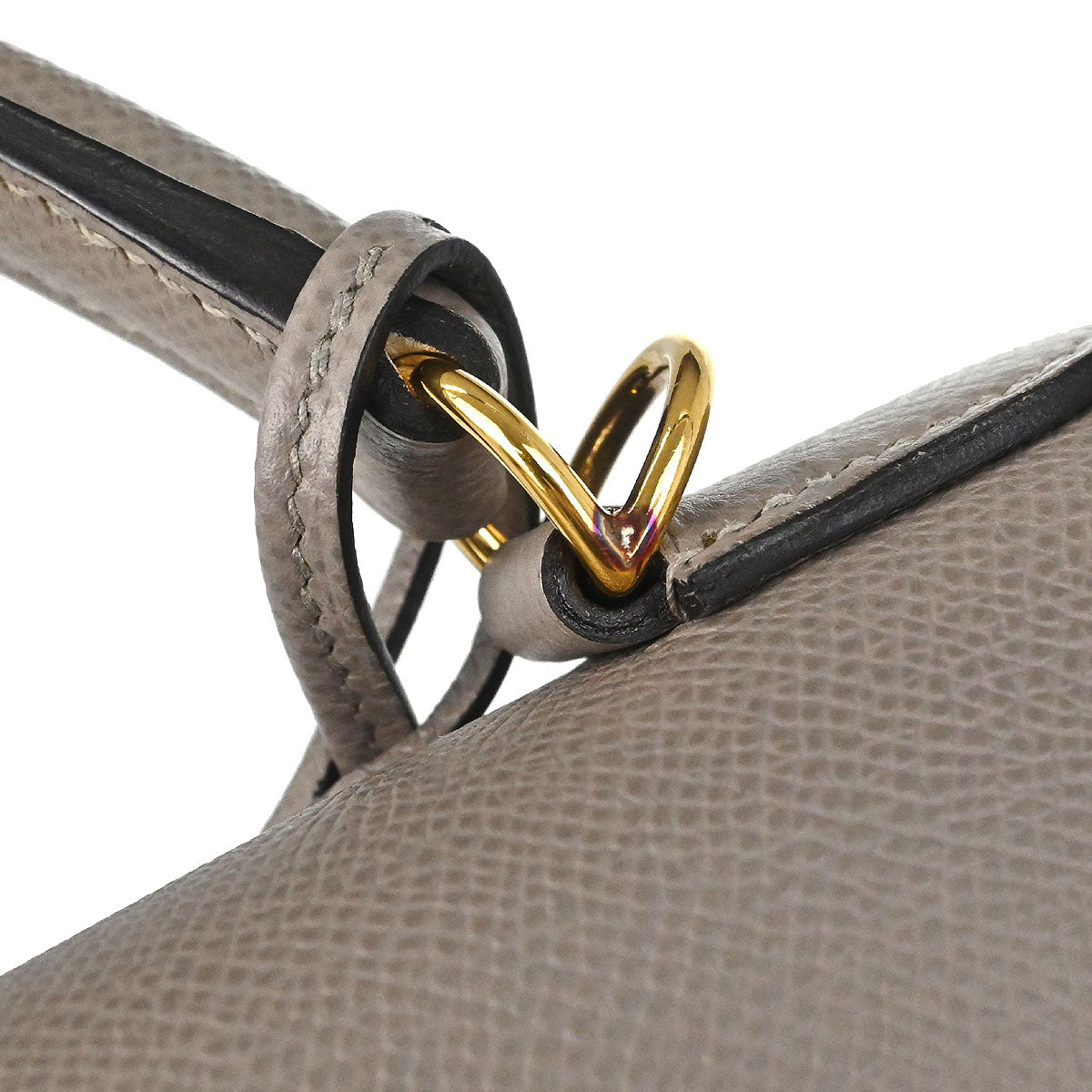 Hermes Gris Asphalte Epsom Kelly 32 Sellier 2way Shoulder Handbag