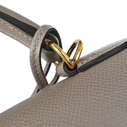 Hermes Gris Asphalte Epsom Kelly 32 Sellier 2way Shoulder Handbag