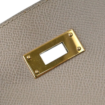 Hermes Gris Asphalte Epsom Kelly 32 Sellier 2way Shoulder Handbag