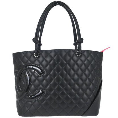 Chanel Black Calfskin Cambon Ligne Tote Handbag