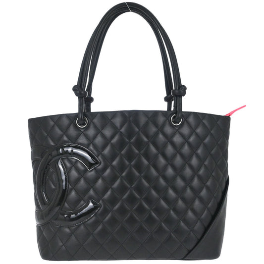 Chanel Black Calfskin Cambon Ligne Tote Handbag