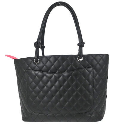 Chanel Black Calfskin Cambon Ligne Tote Handbag