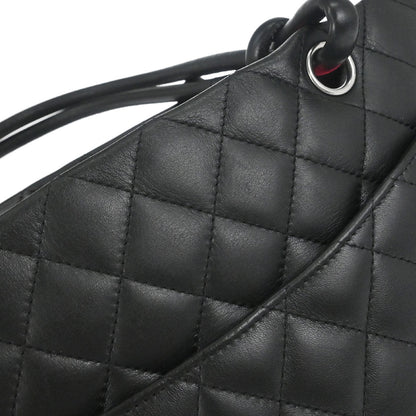 Chanel Black Calfskin Cambon Ligne Tote Handbag