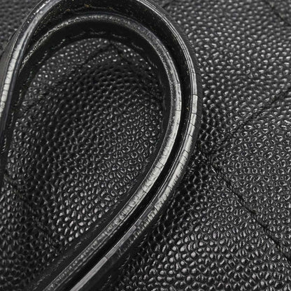 Chanel 2014 Black Caviar Skin On The Road Shopping Fever Tote Bag