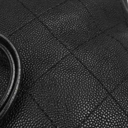 Chanel 2014 Black Caviar Skin On The Road Shopping Fever Tote Bag