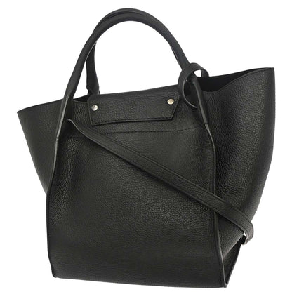 Celine Black Leather Small Big Bag 2way Shoulder Handbag
