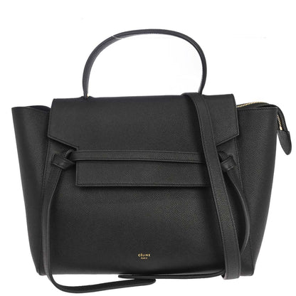 Celine Black Belt Bag Mini 2way Shoulder Handbag