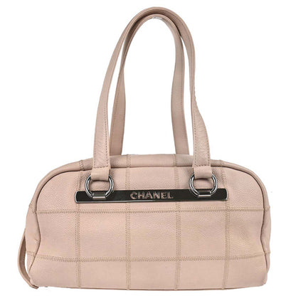 Chanel 2005-2006 Light Pink Caviar Skin Choco Bar Handbag