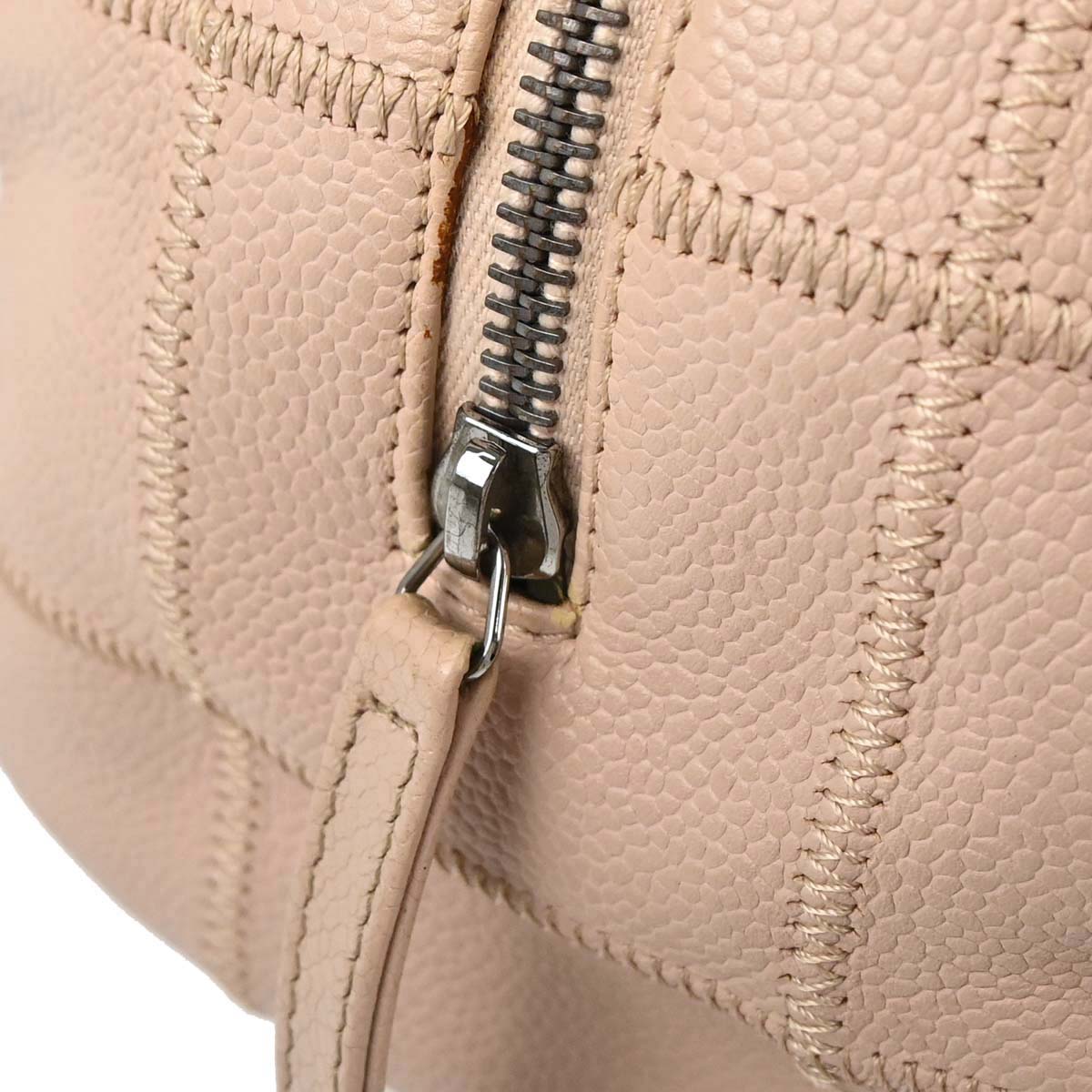 Chanel 2005-2006 Light Pink Caviar Skin Choco Bar Handbag