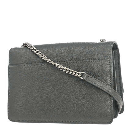 Saint Laurent Gray Leather Sunset Shoulder Bag