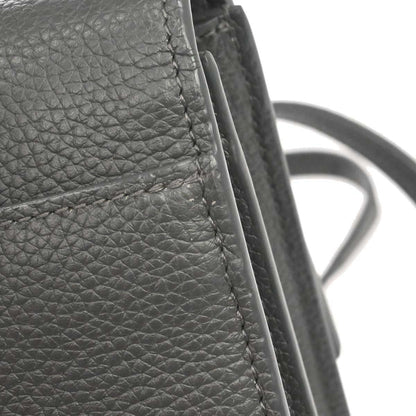 Saint Laurent Gray Leather Sunset Shoulder Bag