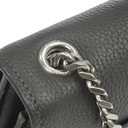 Saint Laurent Gray Leather Sunset Shoulder Bag
