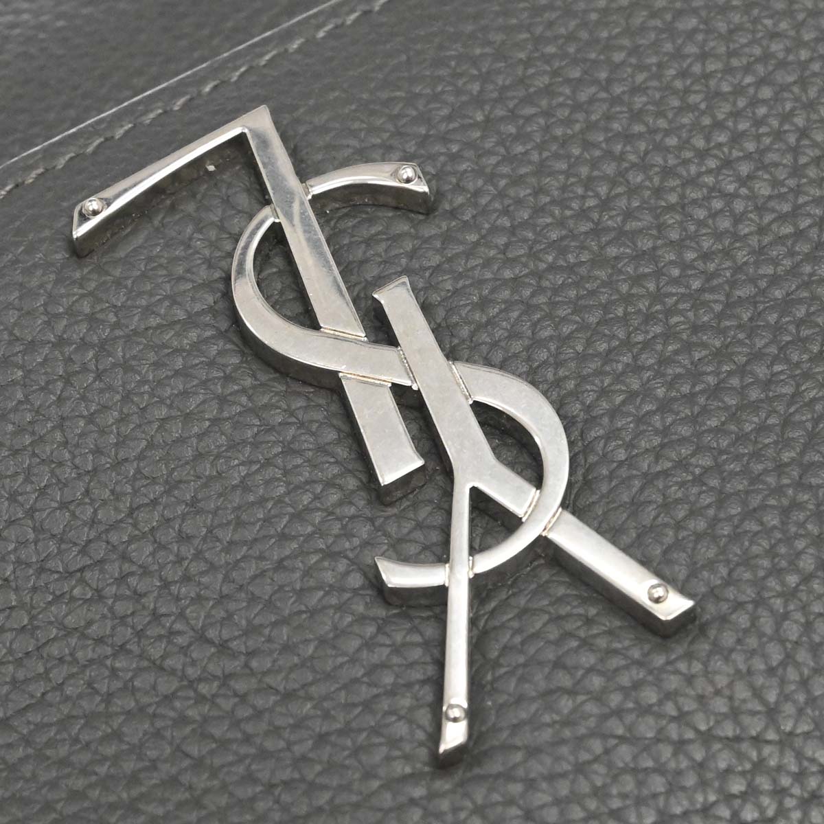 Saint Laurent Gray Leather Sunset Shoulder Bag