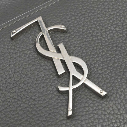 Saint Laurent Gray Leather Sunset Shoulder Bag