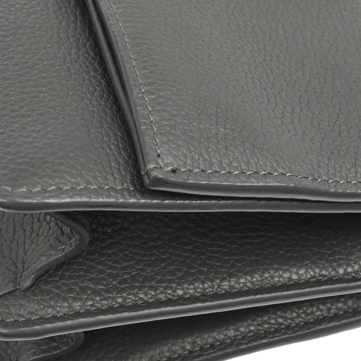 Saint Laurent Gray Leather Sunset Shoulder Bag