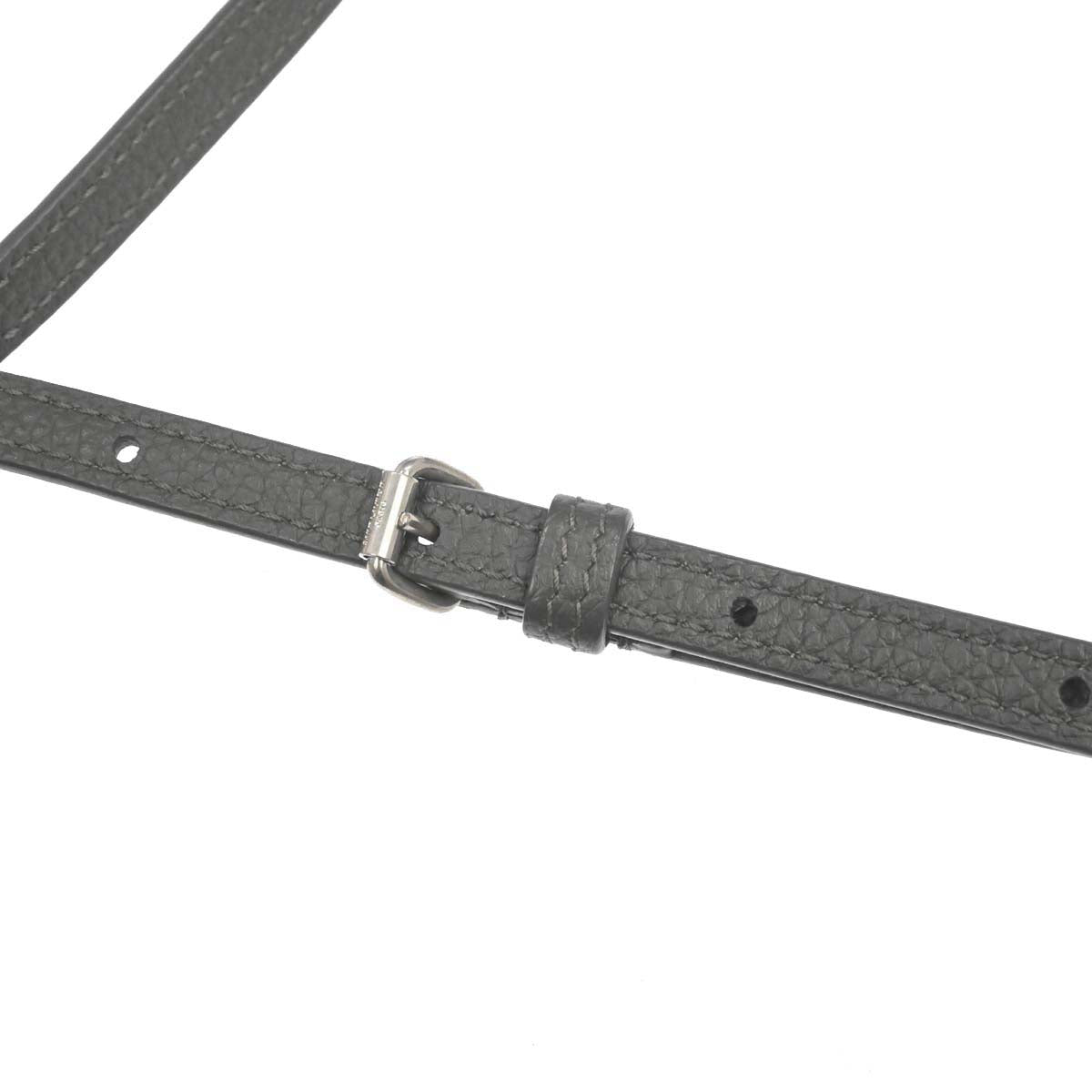 Saint Laurent Gray Leather Sunset Shoulder Bag