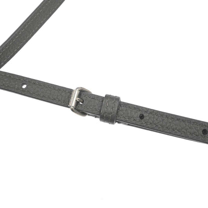 Saint Laurent Gray Leather Sunset Shoulder Bag