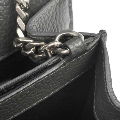 Saint Laurent Gray Leather Sunset Shoulder Bag