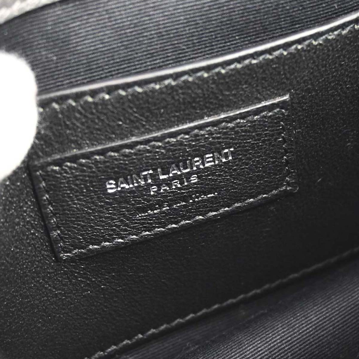 Saint Laurent Gray Leather Sunset Shoulder Bag