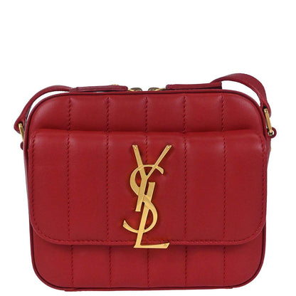 Saint Laurent Red Vicky Camera Bag Shoulder Bag