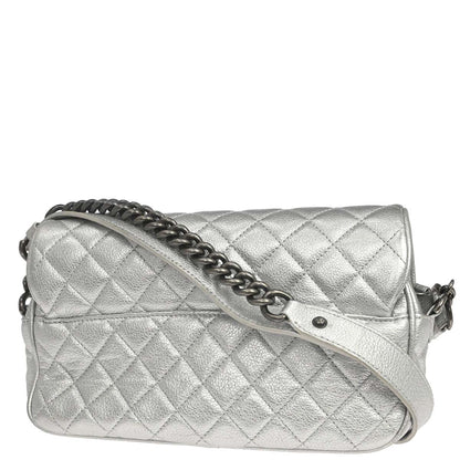 Chanel 2016-2017 Silver Calfskin Casual Rock Shoulder Bag