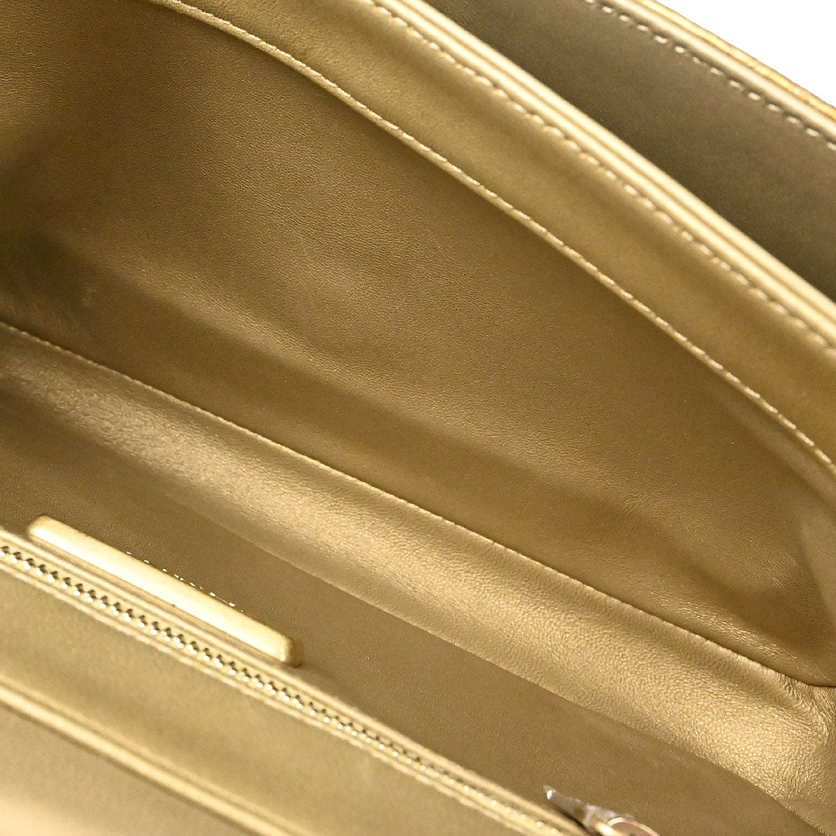 Chanel * 2014-2015 Gold Python Perfect Edge Flap Bag 2way Shoulder Handbag