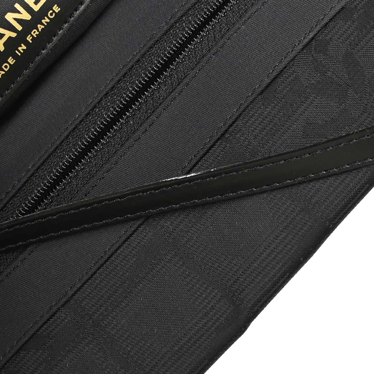 Chanel 2005-2006 Black Jacquard Nylon Travel Line Tote Handbag