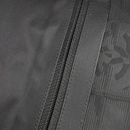 Chanel 2005-2006 Black Jacquard Nylon Travel Line Tote Handbag