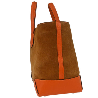 Hermes Orange Brown Doblis Epsom Maxibox Cabas 30 Tote Handbag