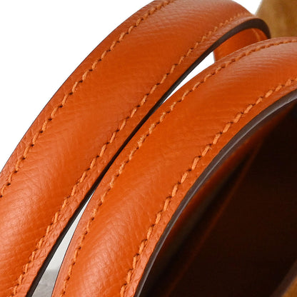 Hermes Orange Brown Doblis Epsom Maxibox Cabas 30 Tote Handbag