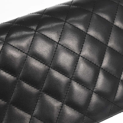 Chanel 2005-2006 Black Lambskin East West Shoulder Bag