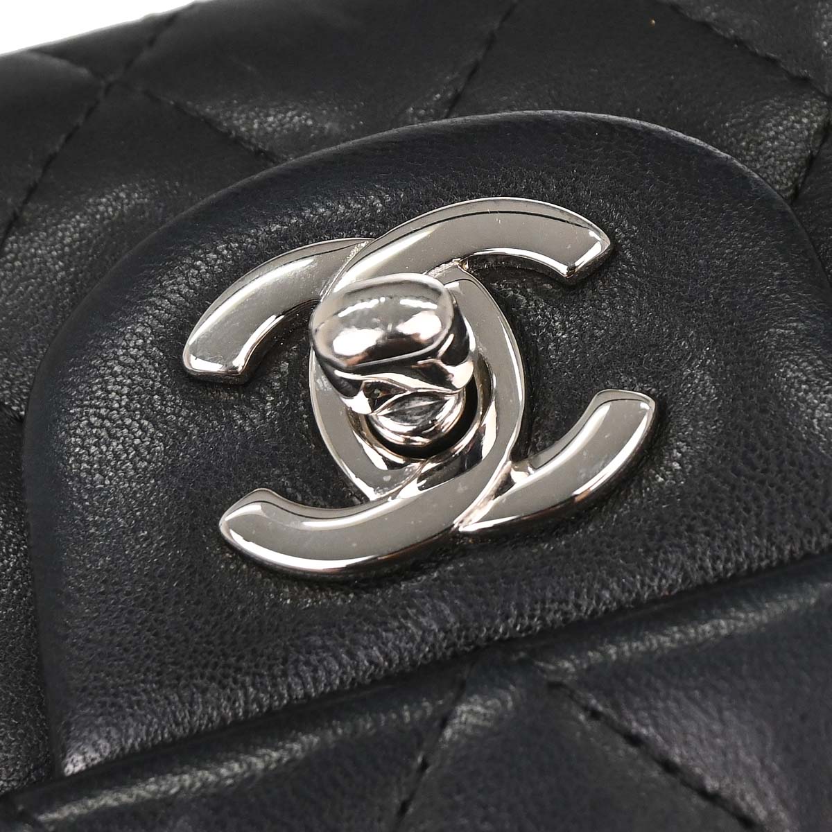 Chanel 2005-2006 Black Lambskin East West Shoulder Bag