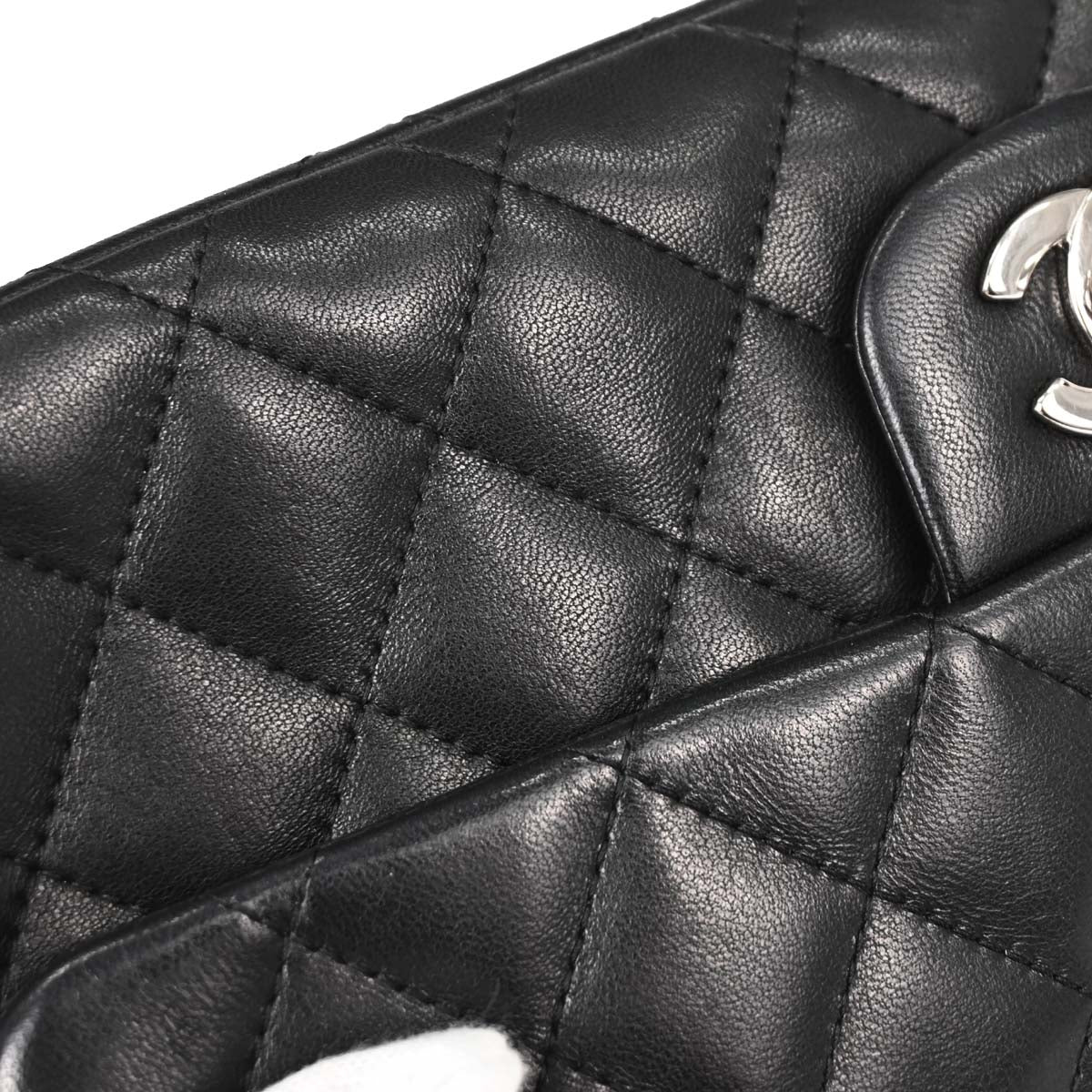 Chanel 2005-2006 Black Lambskin East West Shoulder Bag