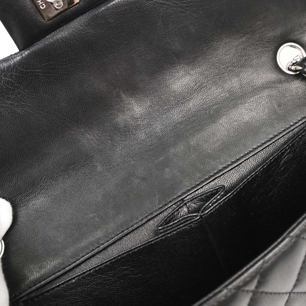 Chanel 2005-2006 Black Lambskin East West Shoulder Bag