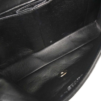 Chanel 2005-2006 Black Lambskin East West Shoulder Bag