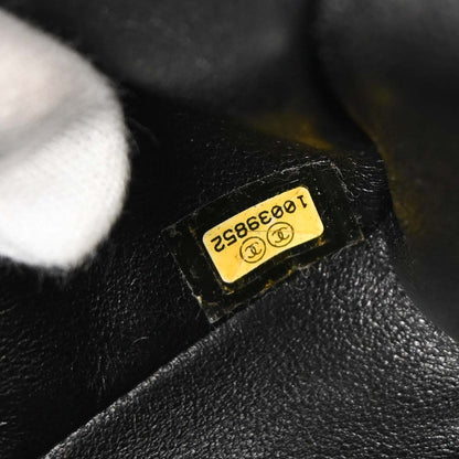 Chanel 2005-2006 Black Lambskin East West Shoulder Bag