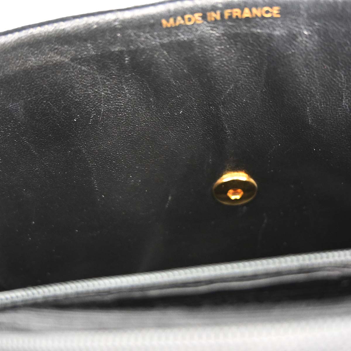 Chanel Black Caviar Skin Straight Flap Shoulder Bag