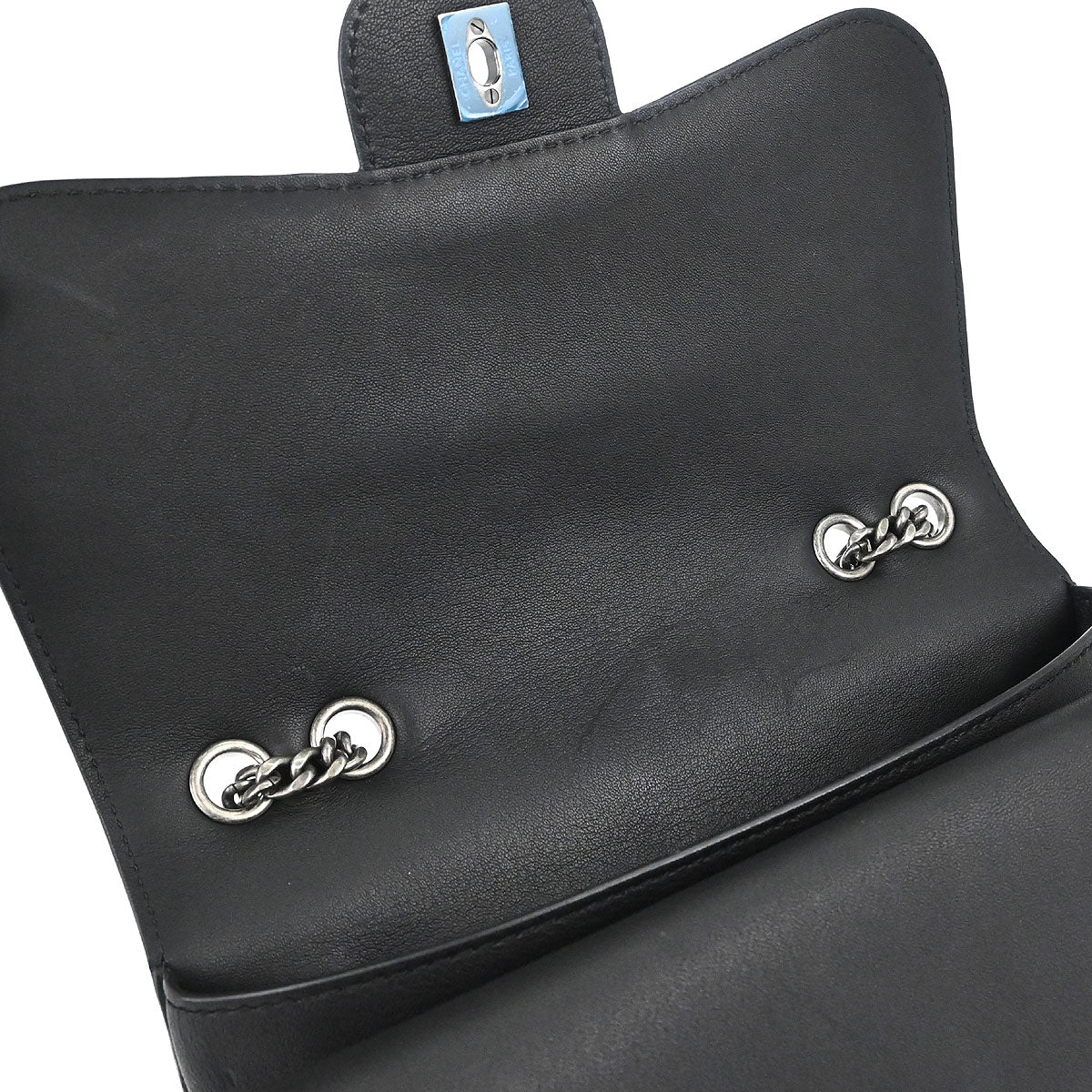 Chanel Black Calfskin Jumbo Double Flap Shoulder Bag