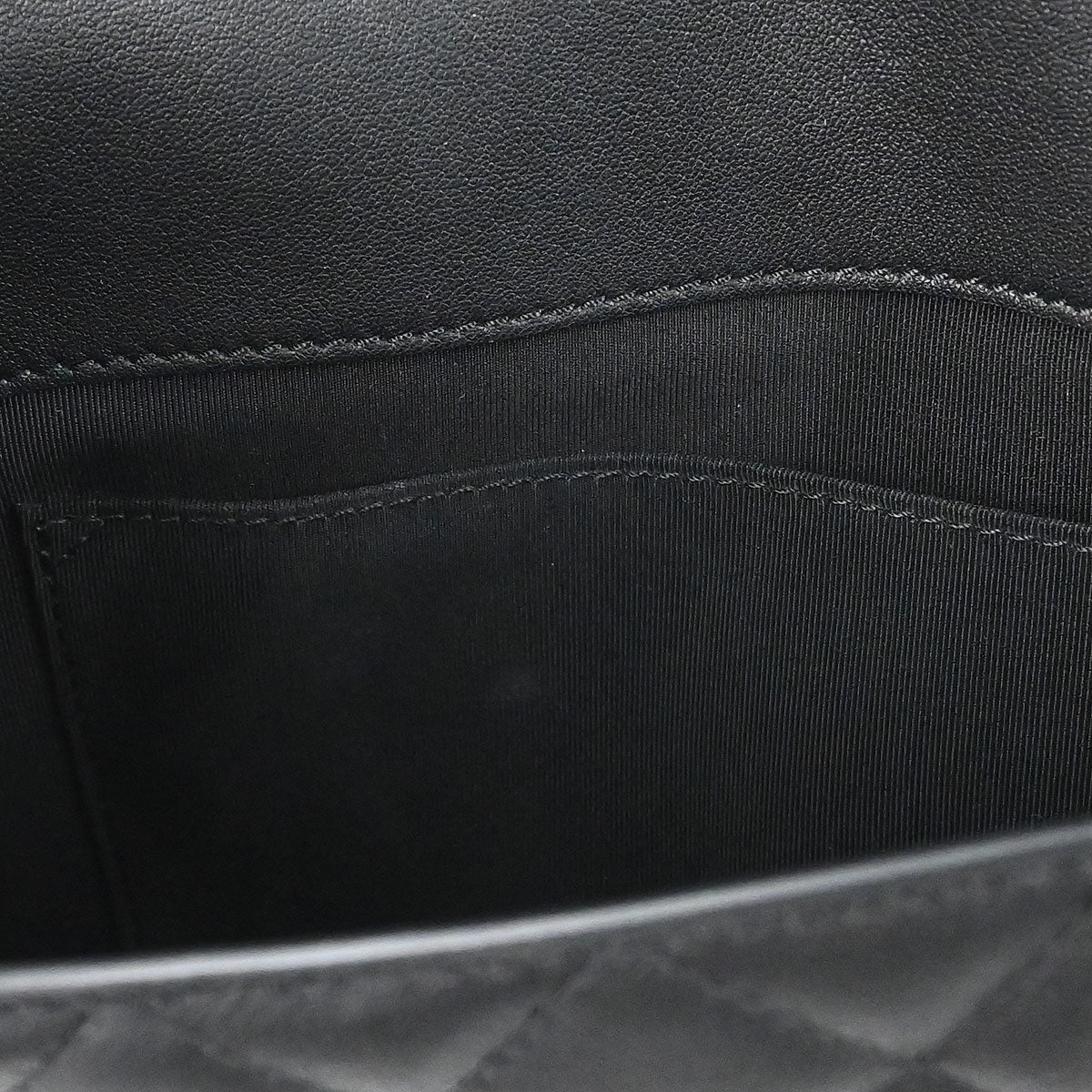 Chanel Black Calfskin Jumbo Double Flap Shoulder Bag
